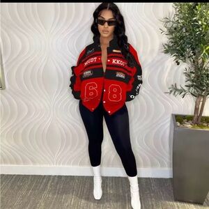 Red and Black women/Men Jacket